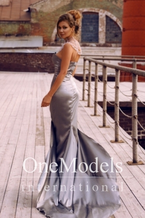 Model Anastasia wearing a dress